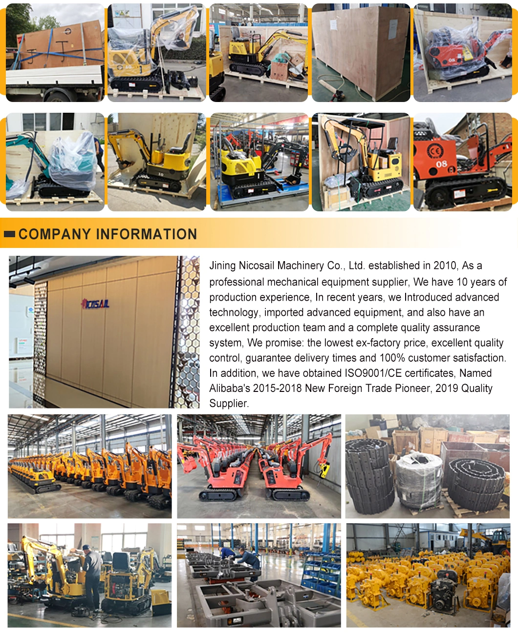 Factory Export Cheap Diesel Hydraulic Excavator Mining Model