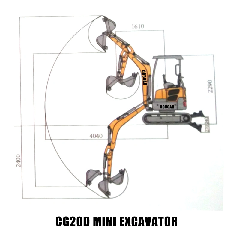China Smallest Mini Excavator Mini Excavator Sales with Kubota Engine