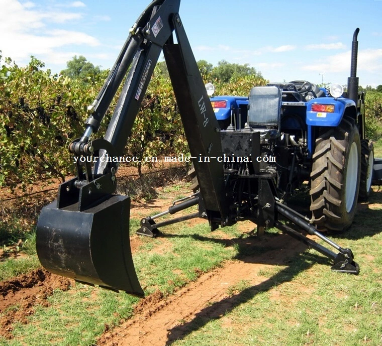 Spain Hot Selling Mini Tractor Excavator Lw-8 Small Garden Loader Backhoe for 50-90HP Tractor with Ce Certificate