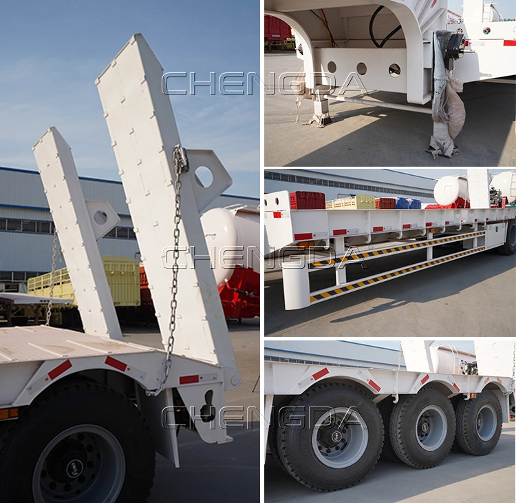 Heavy Equipment Transport Tri-Axle 60 Ton Excavator Trailer