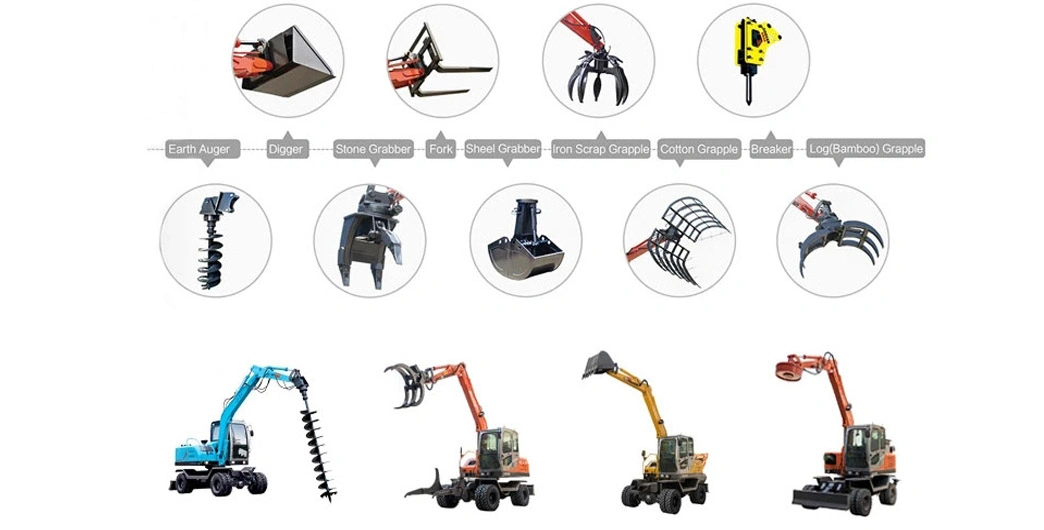 Duck Excavator with Grapple for Sale