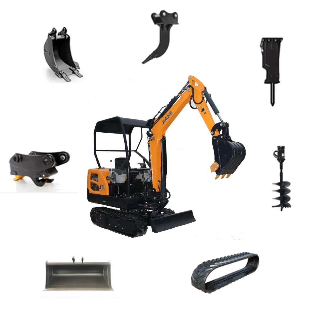 Mini Excavator 1.8t Small Digger Small Excavator with Rubber Track