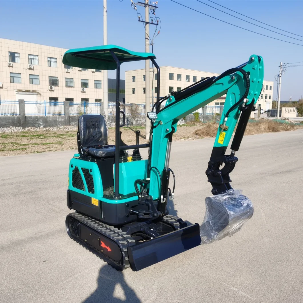 China High Quality Mini Excavator Portable Digging Machines 1 Ton for Garden Work