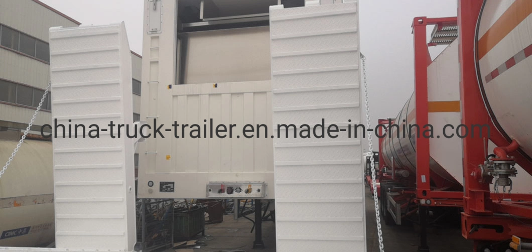 70 Ton White Color Low Bed Trailer for Excavator Transport