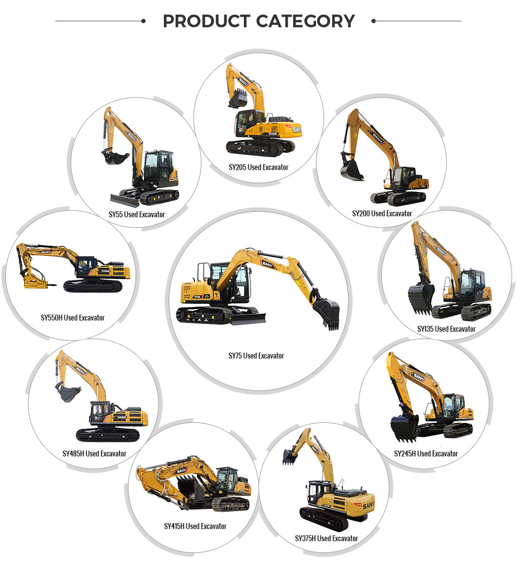 Large Second Hand Excavator of High Stable and Reliable Hydraulic Crawler Excavator Sy200 From China