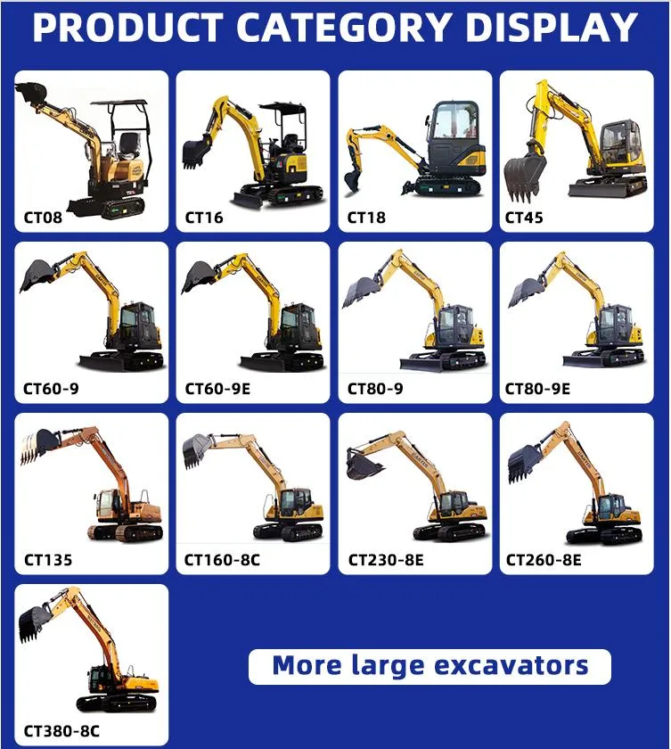Cheap Price Chinese Mini Excavator 1ton 2 Ton 3 Ton Small Digger Crawler Excavator for Sale