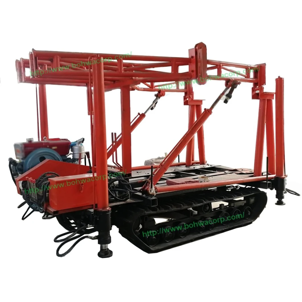 200m Mining Core Drill Rig on Crawler Chassis, Engineering Drill Rig