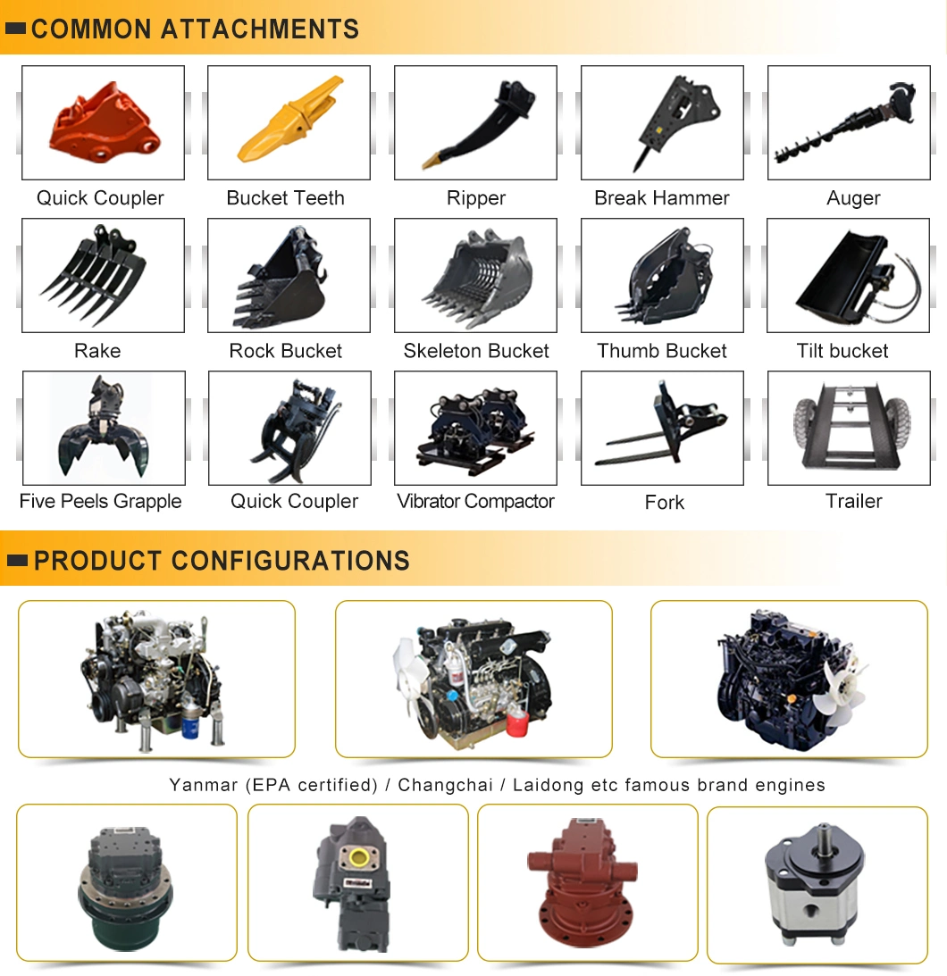 Stock Available Mini Excavator Thailand Digger Tracks Manufacturer