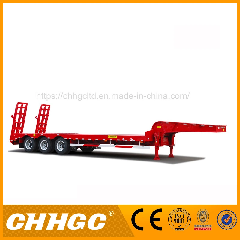 Chhgc 3 Axle Gooseneck Widely Used Excavator Transport Low Bed Semi Trailer