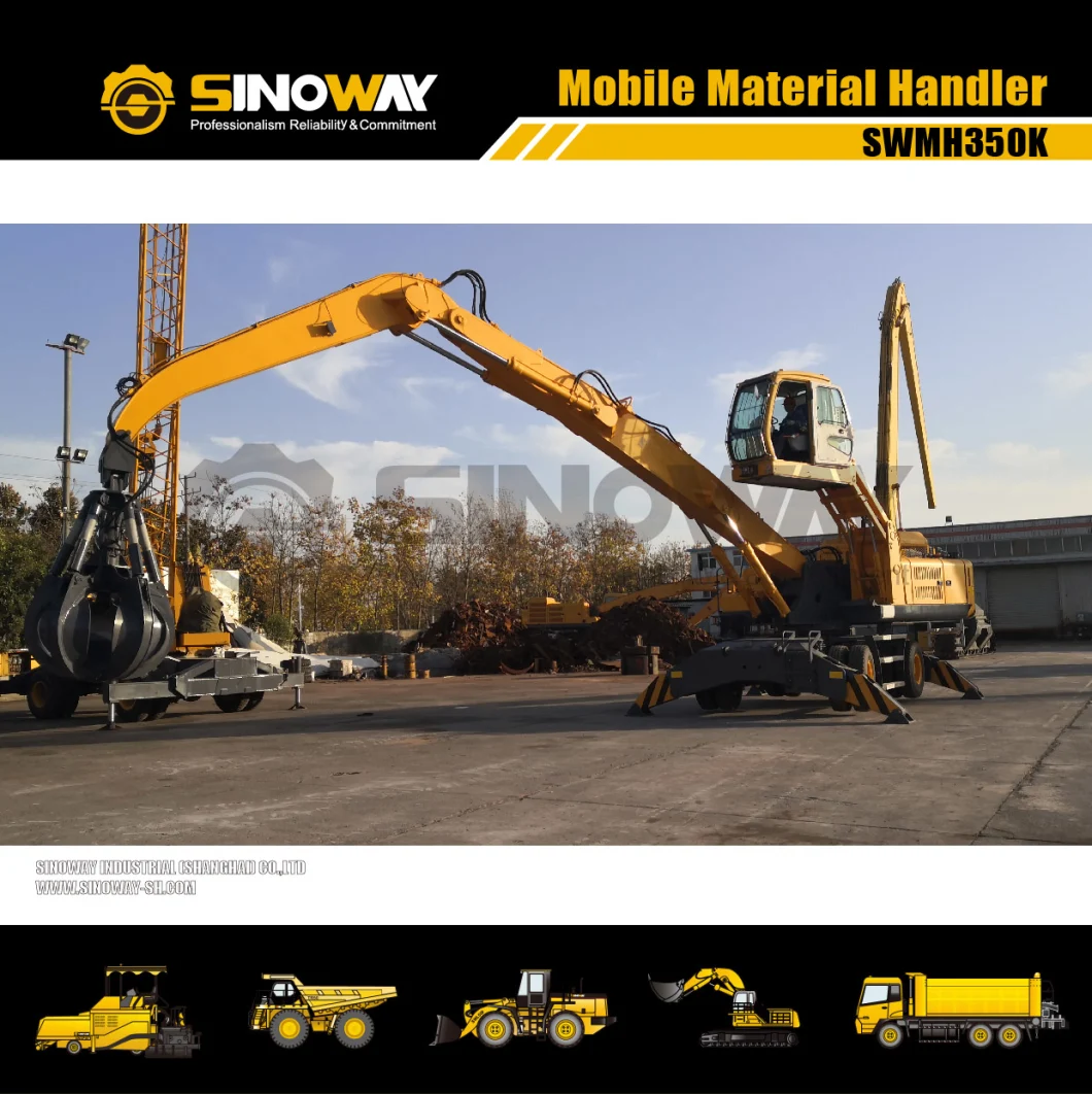 35 Ton Mobile Tyre Mounted Material Handler for Sale