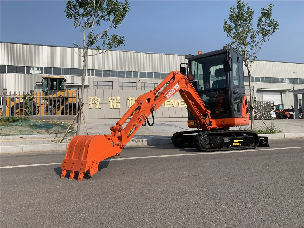 Everun CE Certified 1.8ton Mini Excavator Ere18 Small Digger with Rubber Tracks and Sealed Cabin