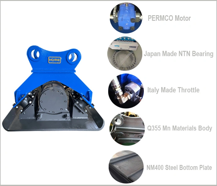 Excavator Hydraculic Plate Vibratory Compactor Price for 20t Excavator