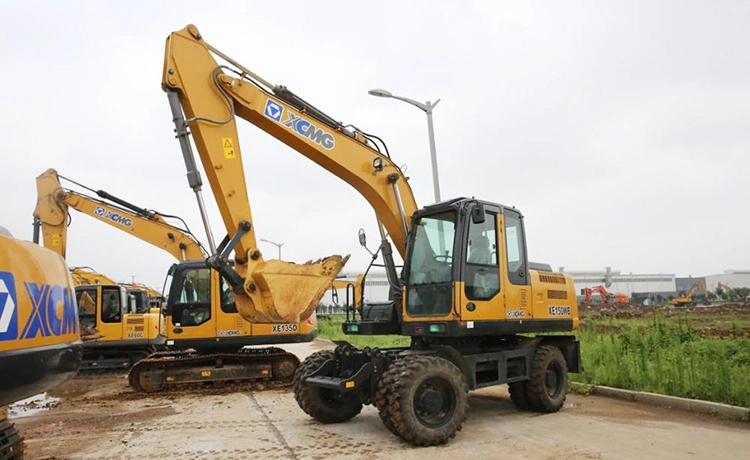 XCMG 15 Ton Wheel Excavator XE150WB Cheap Swamp Buggy Wheeled Excavator for Construction