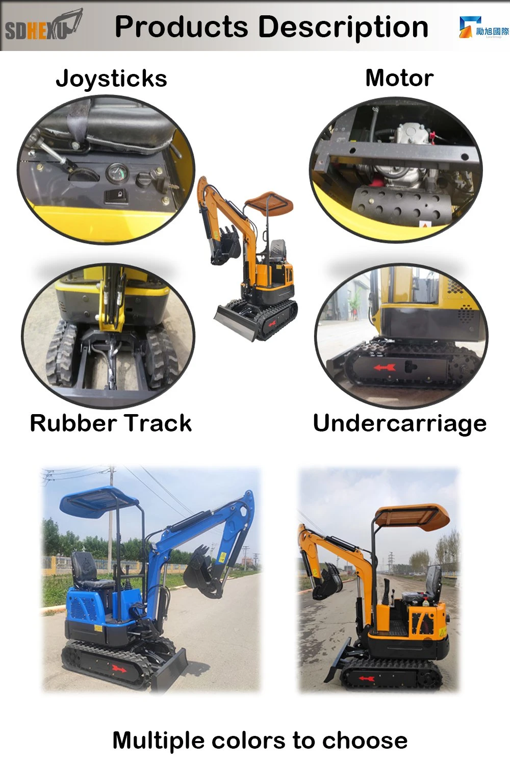 Cheap Mini Excavator Smallest Digger 1ton Garden Home Farm Excavator Made in China Ce Certificate Hydraulic 1t 0.025m3 Bucket Mini Excavator for Sale