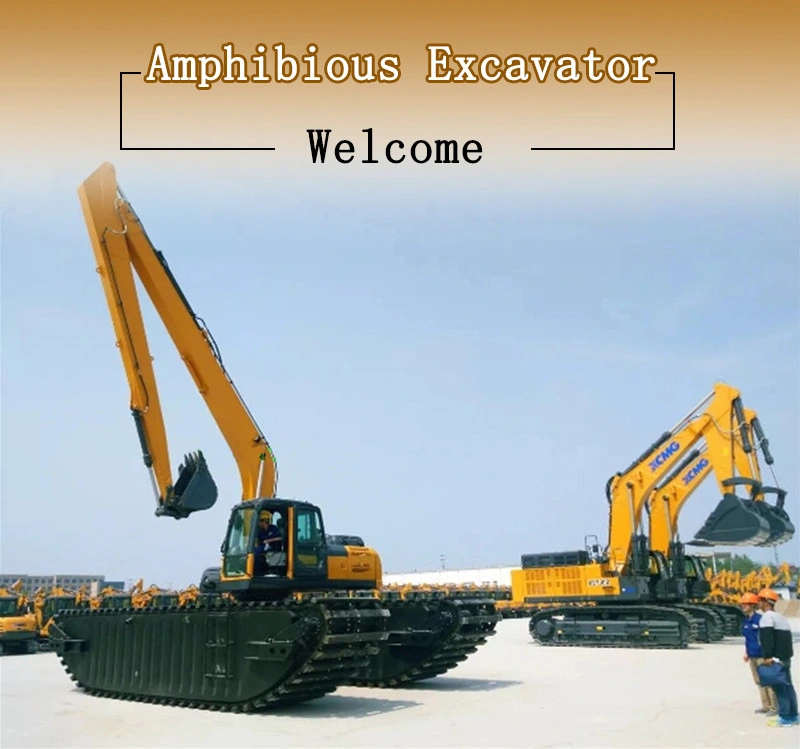 Excavator 30ton Amphibious Excavator with Pontoon and Dredging Pump