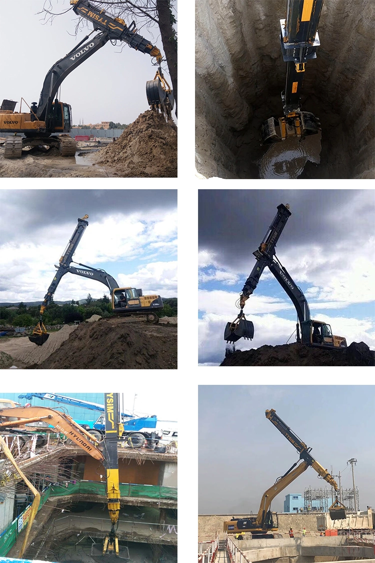 24 Meter Excavator Telescopic Arm Tysim Km220 Excavator Attachment for Construction Works