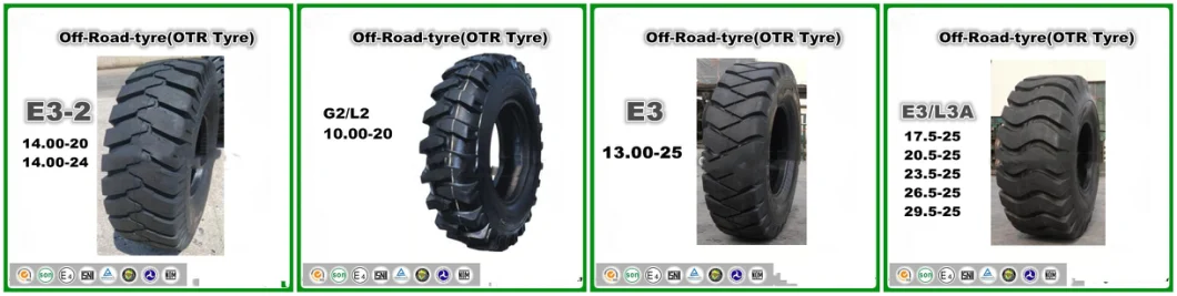 Mining OTR Tyre Moter Grader Loader Excavator Bulldozer Tyre 15.5-25 17.5-25 20.5-25 23.5-25 G2/L2 off Road Tyre