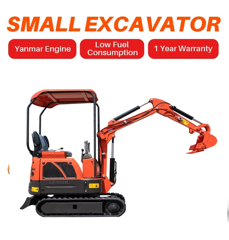 Farming Machine Easy Opeating Xn12 Rhinoceros Excavator 1100 Kg Mini Drilling Machine 1 Ton Digger