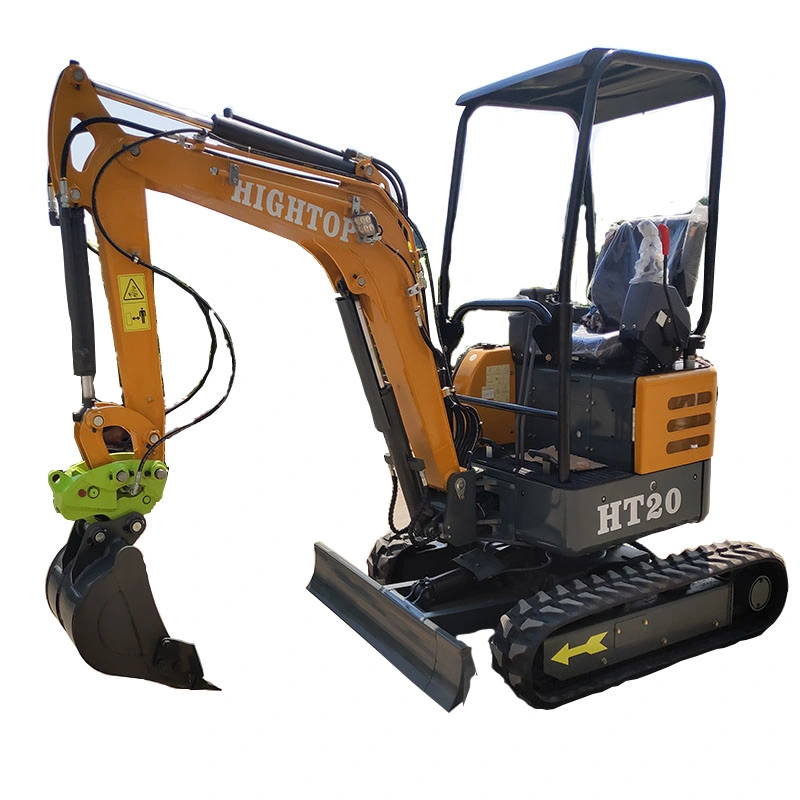 Mini Digger 2.0 Ton Excavator Tracked Excavator with Rotating Arm
