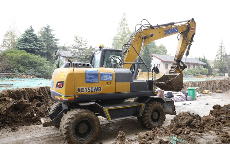 XCMG Official 15 Ton New Wheel Excavator Xe150wb