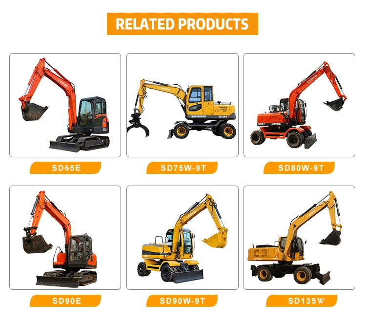 Factory Sale Ce ISO Certified 3 Ton~15 Ton Whell Excavator for Sale