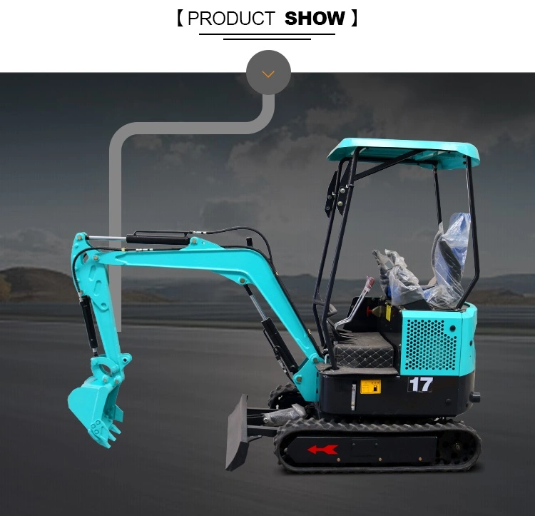2.2 Ton Rubber Tracks Mini Excavator Mini Digger for Garden Small Ditch Digging Tool