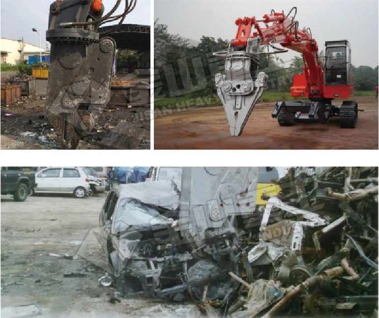 Scrap Metal Recycle Machine Hydraulic Car Dismantling Grapple for 20 Ton Excavator Cat320