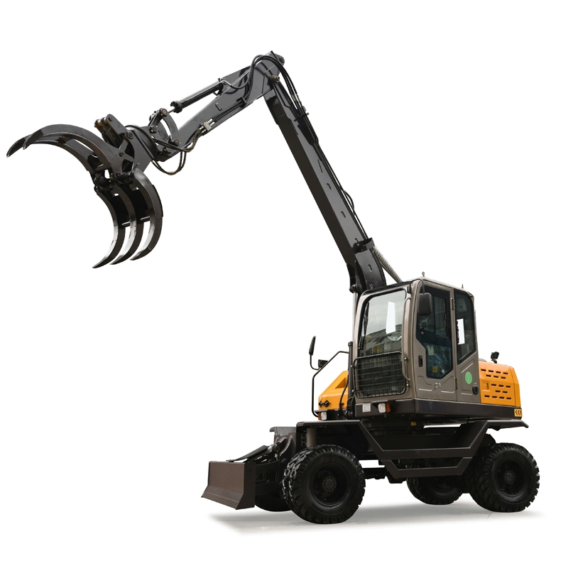 Grapple Wheeled Excavator Rubber Duck 7ton for Sale