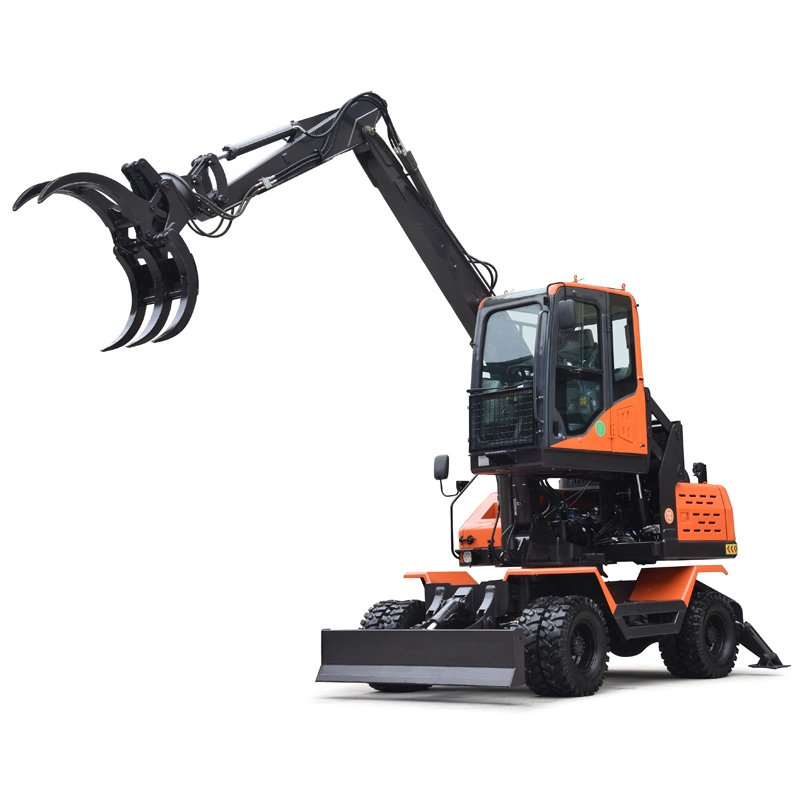 Mini Excavator with Grapple Rotating Grab Excavator Backhoe with Grapple
