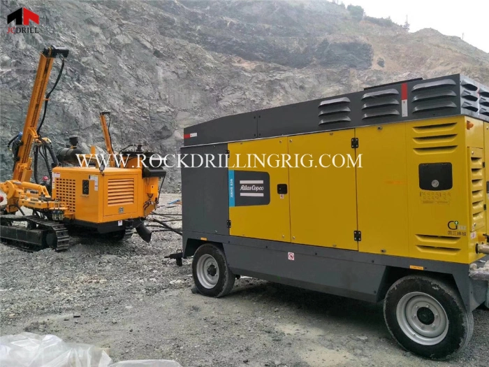 Hydraulic Excavator Mounted Rock Drilling for Borehole Drilling