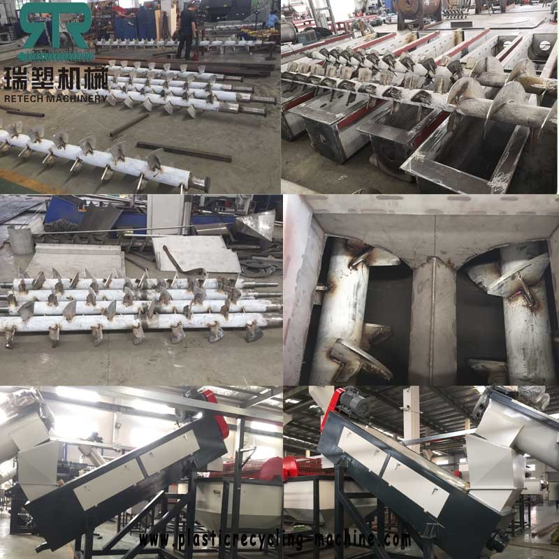 High Productivity HD Ld Lld BOPP Film Washing Machine for Recycling Bags Raffia with Friction Washer