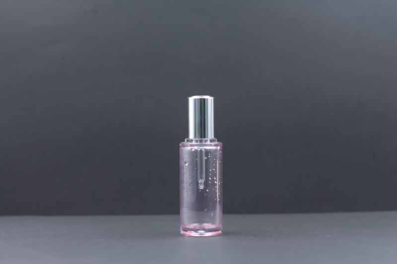 45ml Plastic Silver Coating Transparent Cosmetic Packaging Essence Bottle Dropper
