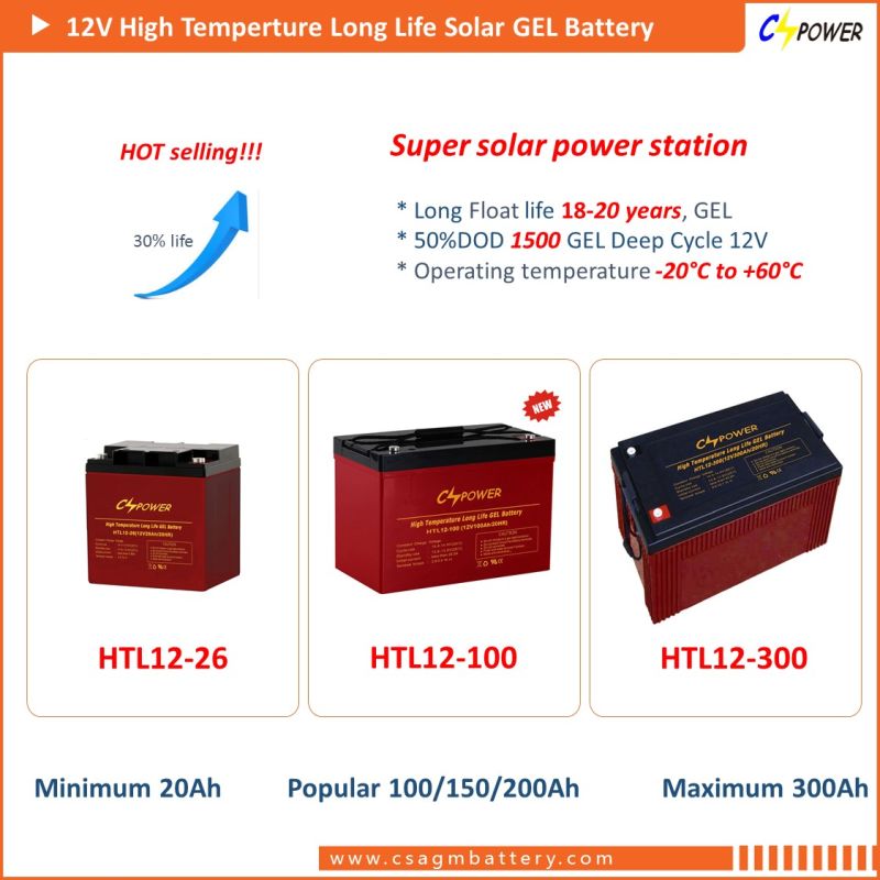 Cspower Battery Solar Battery 12V230ah Lead Acid Battery Deep Cycle Battery