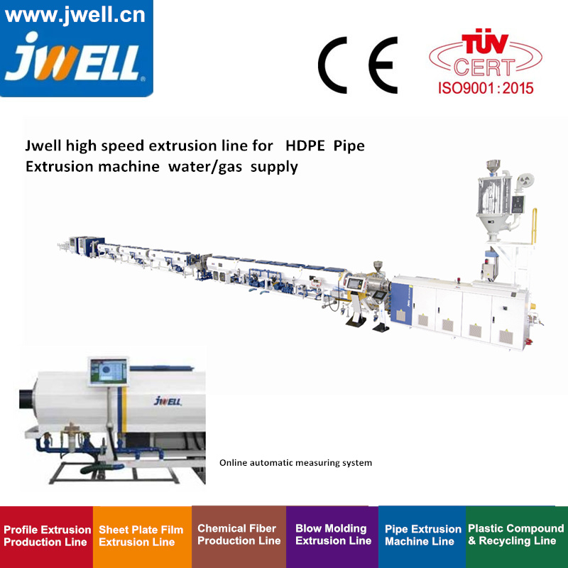 Jwell HDPE/LDPE Energy-Saving/High-Speed Solid Pipe Extrusion Machine