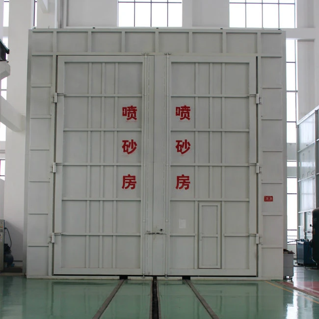 Hot Sale Large Steel Structures Sand Blasting Room with Automatic Abrasive Recycling System