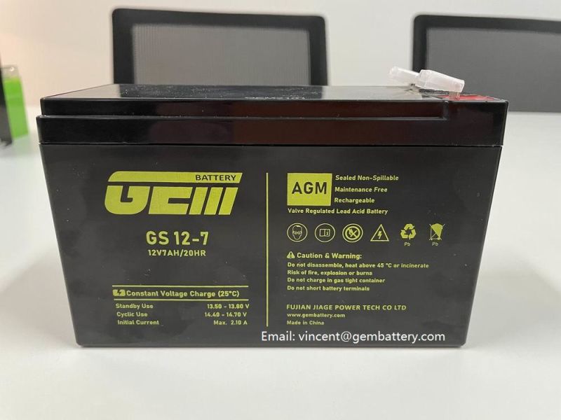 Sealed Deep Cycle Lead Acid 12V 7ah Emergency Gel Battery Manufacturer