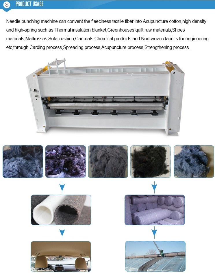 Non Woven Felt Needle Punching Machine for Cloth Waste Textile Waste