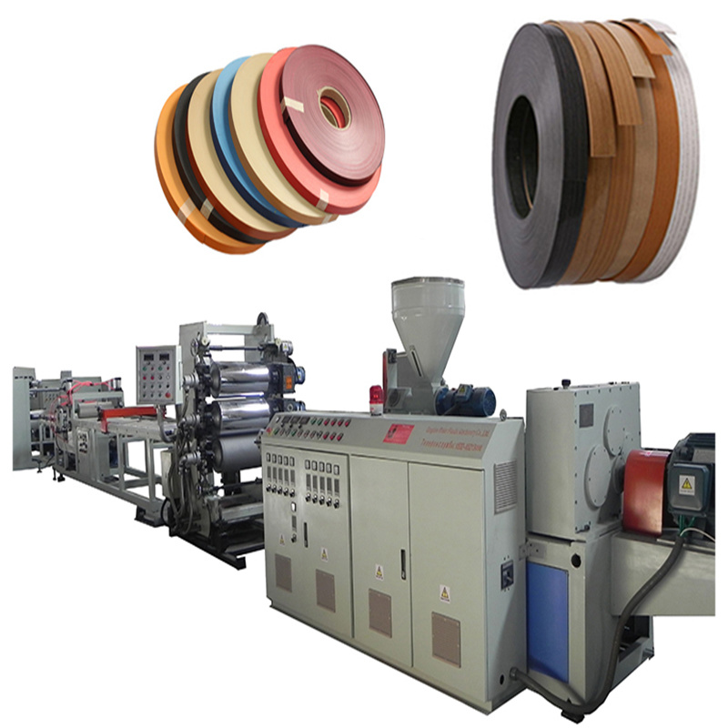 PVC Edge Banding Extrusion Line with Three Color Printing Machine