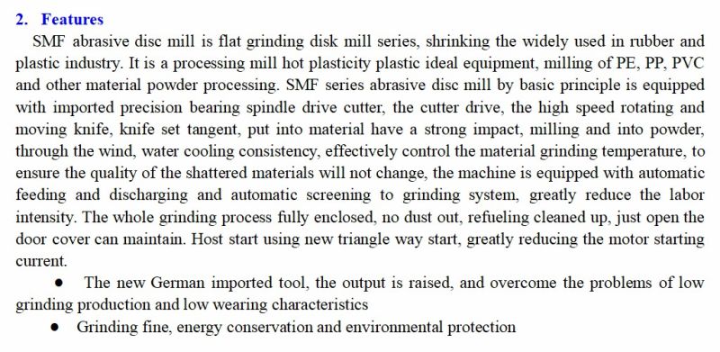 Different Used and Waste Plastics Pulverizer Milling Machine