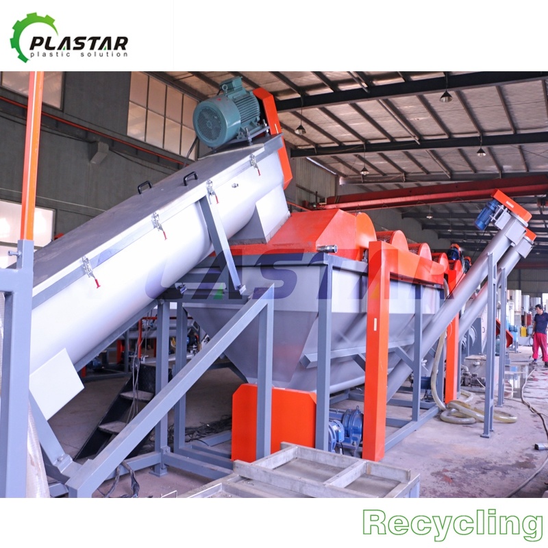 Automatic PE PP Scraps Plastic Washing Machine Plastic Recycling Line