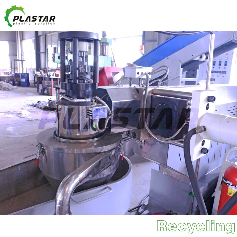 Single Screw Waste Plastic Granulator Recycling Pelletizer PE PP Plastic Pelletizing Machine
