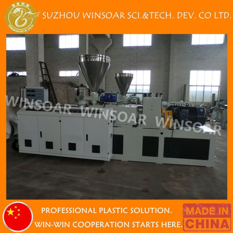 Plastic Extruding Machine, Double Screw Extruder for PVC Pipe