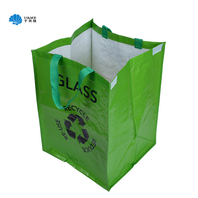 Recycling Lamination PP Woven Bag for Plastic Glass Paper Waste Rubbish