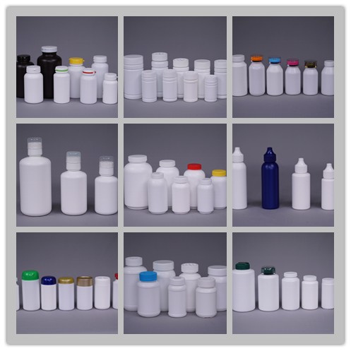 Straight Round Bottle Plastic HDPE Pet Medicine Plastic Bottle with Plastic Cap