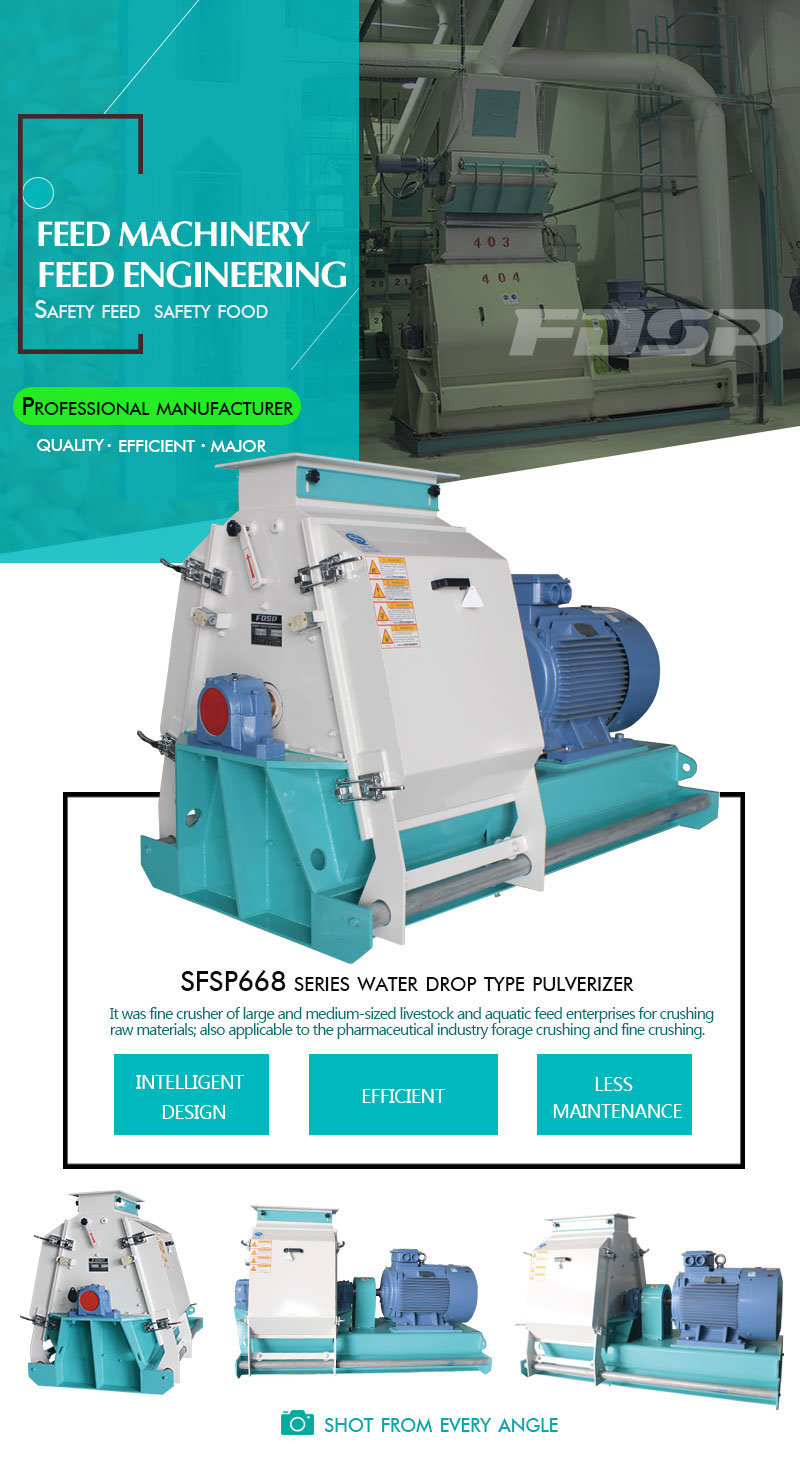 High Output Hammer Mill with CE for Grinding Soybean