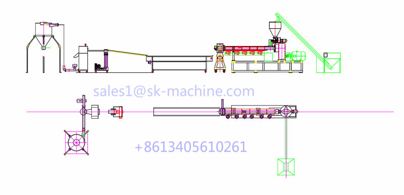 Plastic Recycling Pellets Making Granulator for Different Plastic Material