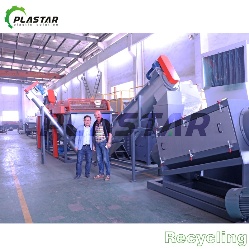 500kg Polythene Bags Plastic Waste Recycling Machine