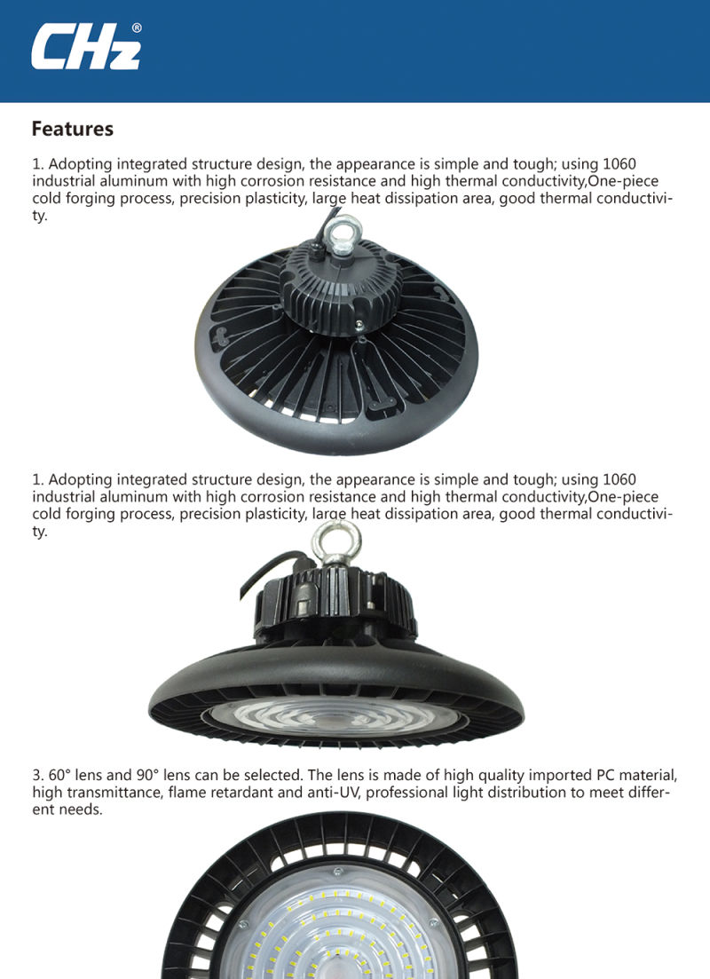 200W High Power Warehouse/Factory Industrial LED High Bay Light