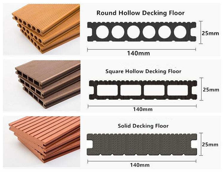30X30 WPC Wood Plastic Composite DIY Tile Outdoor Floor Decking