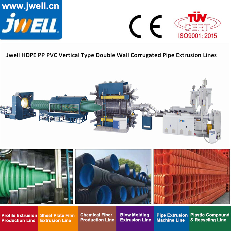 Plastic HDPE/PVC Double Wall Corrugated Pipe Extrusion Machine Line